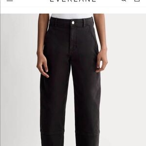Everlane Black Barrel Pant